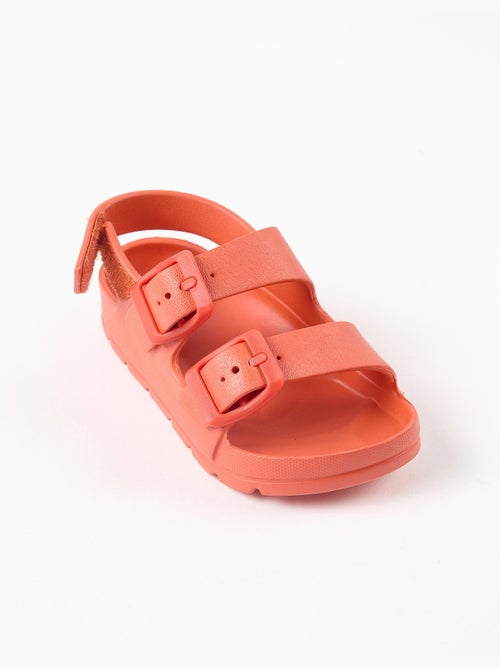 Sandalias de goma con hebilla y tira autoadherente - Kiabi