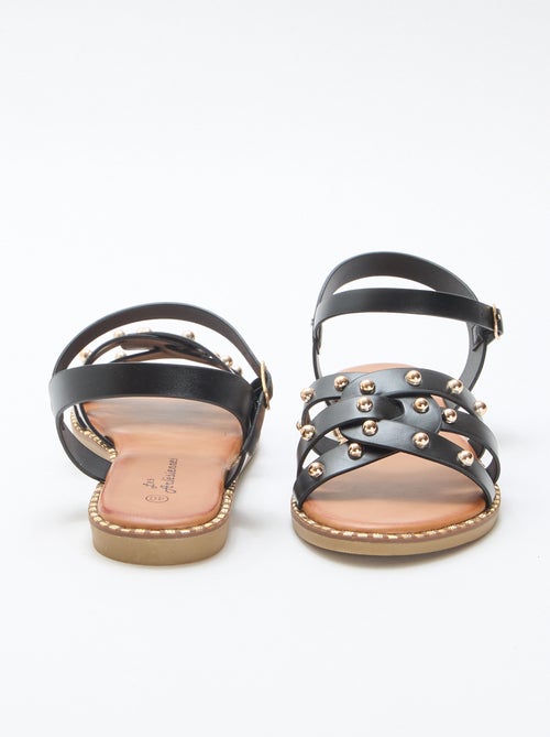 Sandalias de imitación con tiras tachonadas - Kiabi