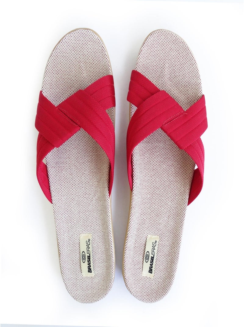 Sandalias de mujer Brasileras con suela de goma Rojo - Kiabi