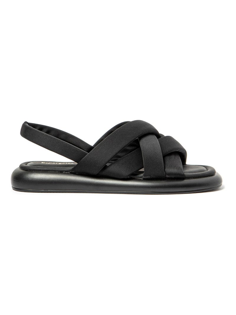 Sandalias de Mujer con suela de goma Negro - Kiabi
