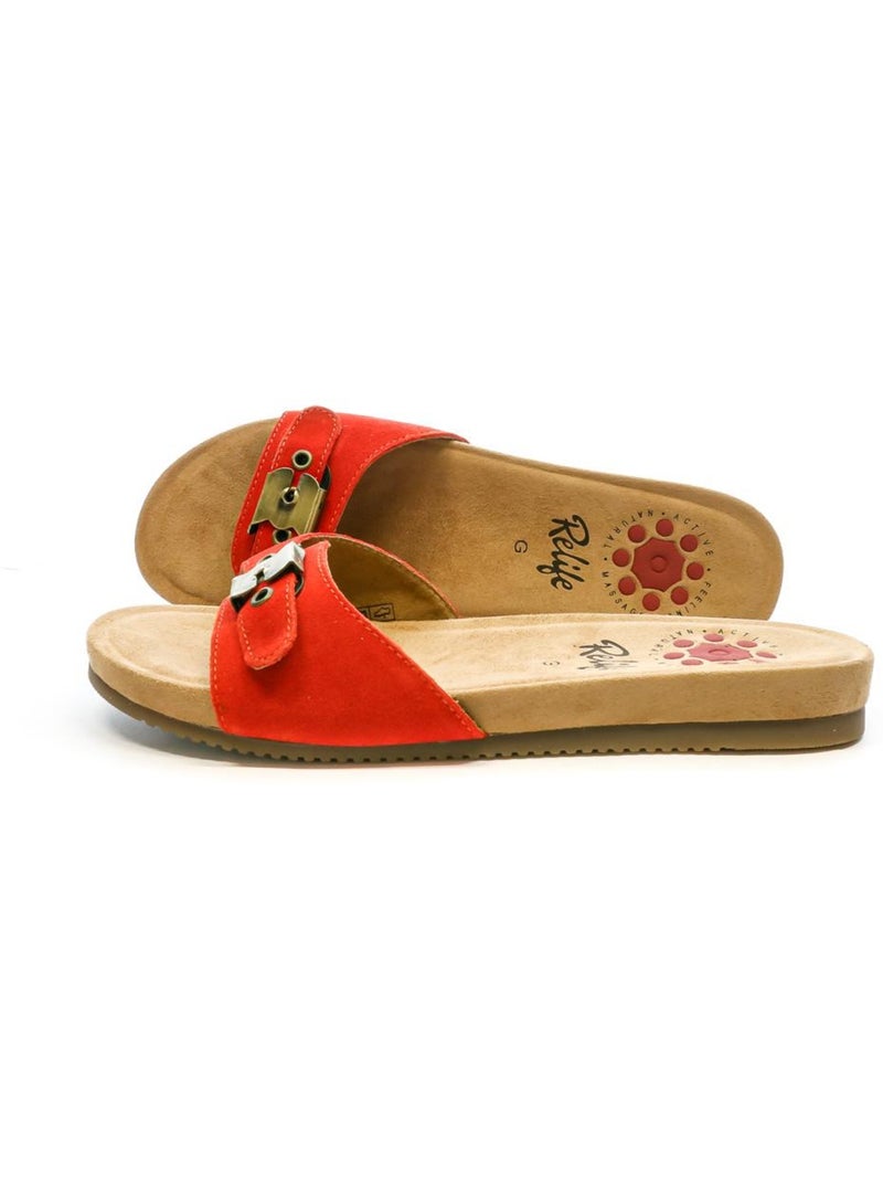 Sandalias de mujer relife Rojo - Kiabi