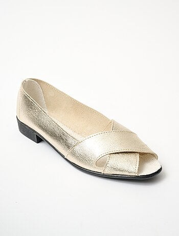 Sandalias de piel con puntera abierta - Afibel