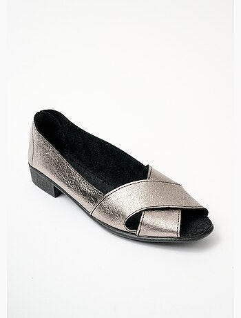 Sandalias de piel con puntera abierta - Afibel