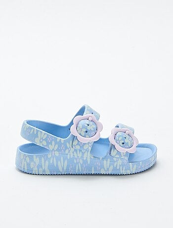 Sandalias de plástico con estampado floral