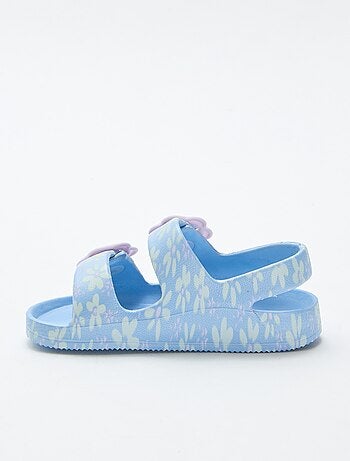 Sandalias de plástico con estampado floral