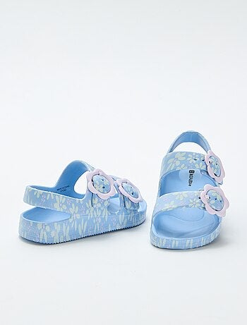 Sandalias de plástico con estampado floral