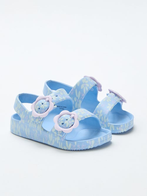 Sandalias de plástico con estampado floral - Kiabi