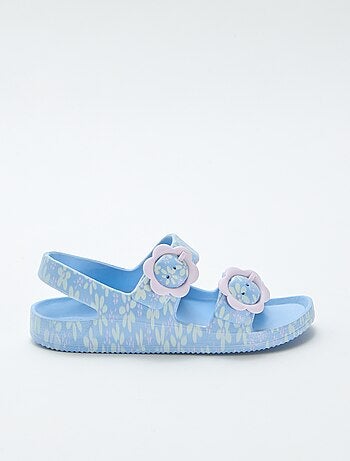 Sandalias de plástico con estampado floral