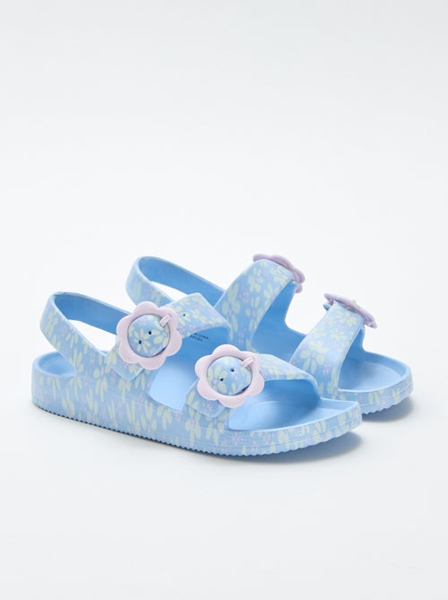 Sandalias de plástico con estampado floral - Kiabi