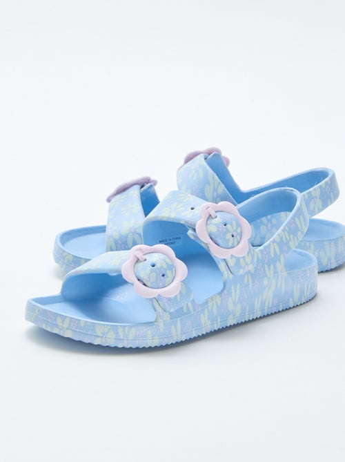 Sandalias de plástico con estampado floral - Kiabi