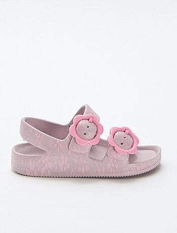 Sandalias de plástico con estampado floral