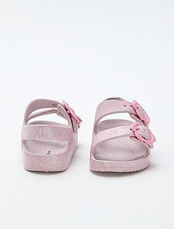 Sandalias de plástico con estampado floral