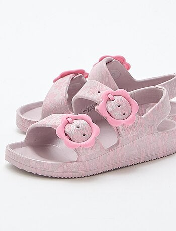Sandalias de plástico con estampado floral