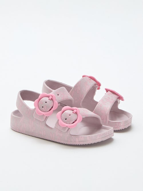 Sandalias de plástico con estampado floral - Kiabi