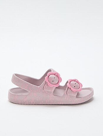 Sandalias de plástico con estampado floral