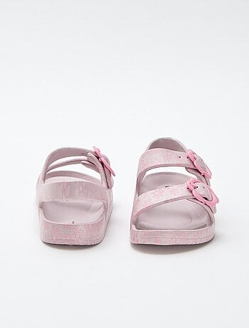 Sandalias de plástico con estampado floral