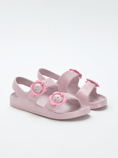 Sandalias de plástico con estampado floral - Kiabi