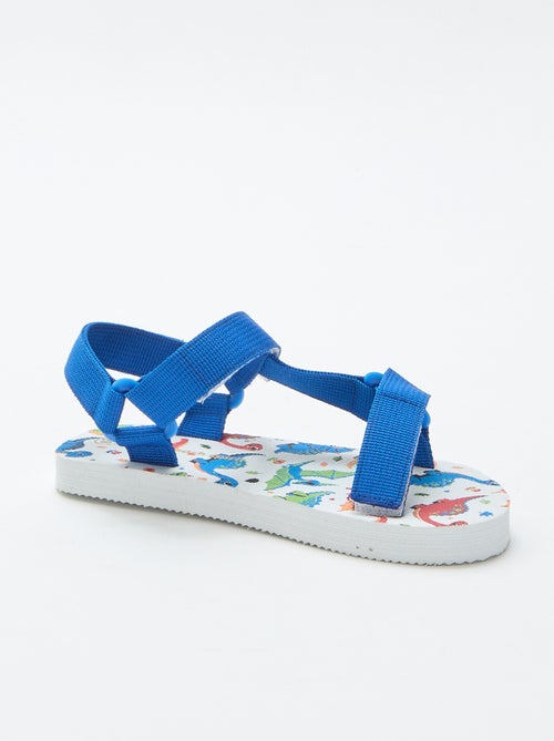 Sandalias de playa con tiras textiles - Kiabi