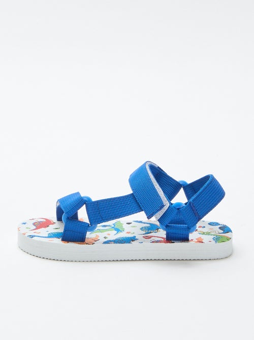 Sandalias de playa con tiras textiles - Kiabi