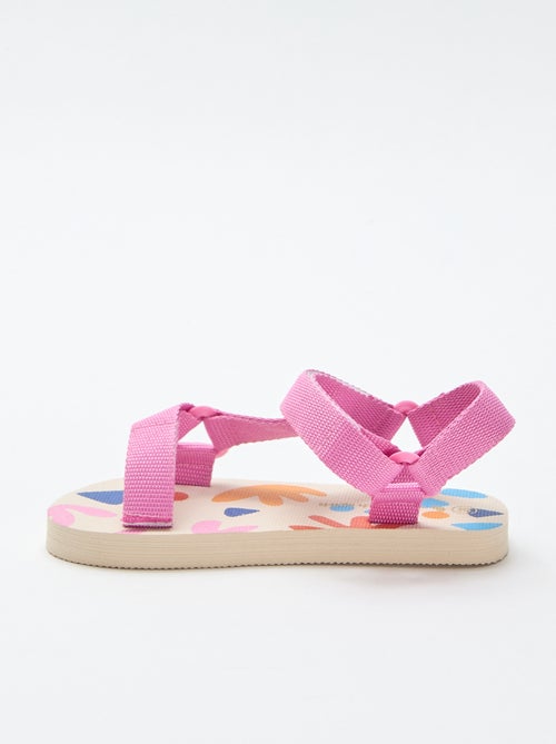 Sandalias de playa con tiras textiles - Kiabi