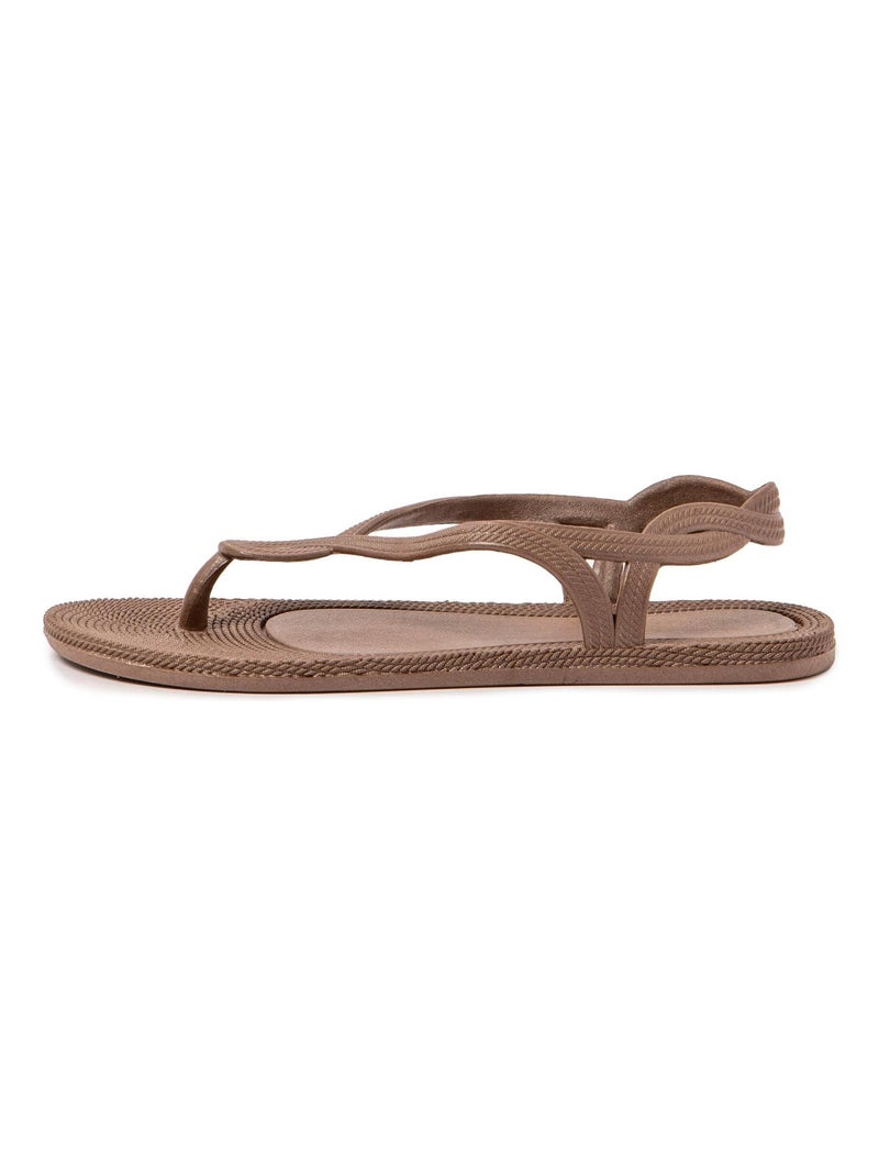 Sandalias de playa de Mujer con suela de goma Marrón - Kiabi