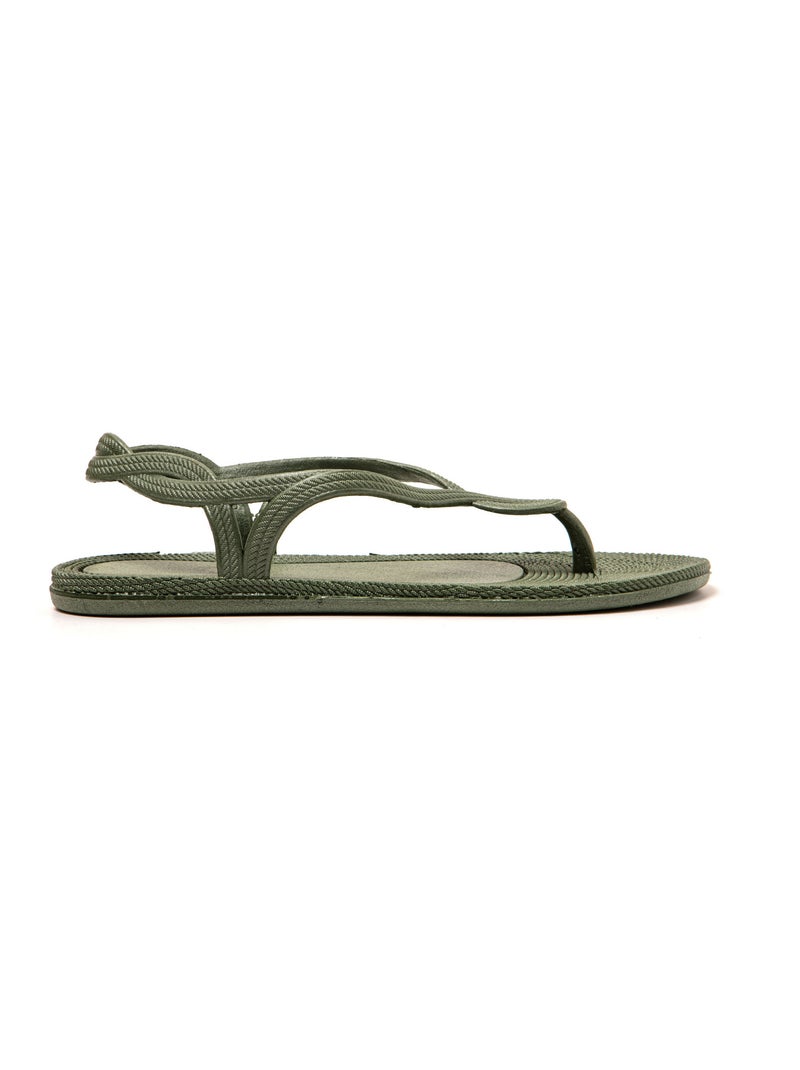 Sandalias de playa de Mujer con suela de goma Verde oscuro - Kiabi