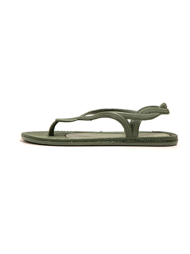 Sandalias de playa de Mujer con suela de goma Verde oscuro - Kiabi
