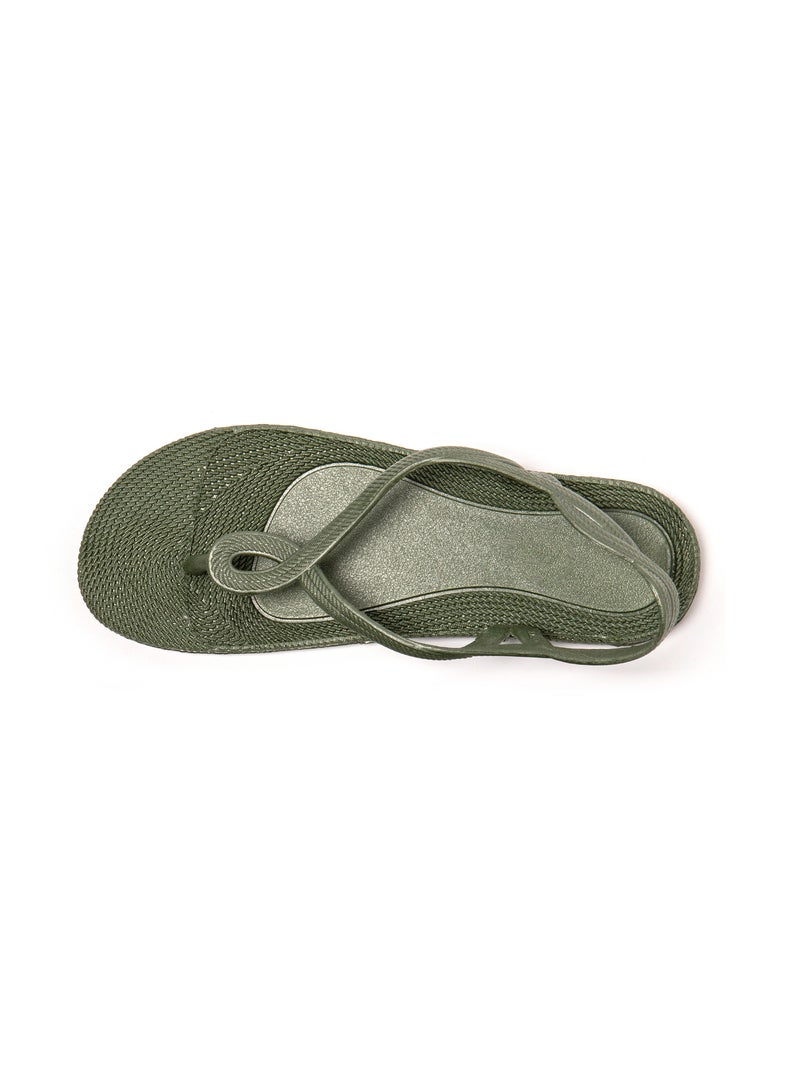 Sandalias de playa de Mujer con suela de goma Verde oscuro - Kiabi