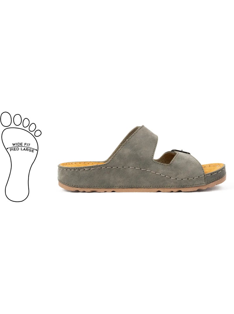 Sandalias de punta ancha h - modelo hibiscus Caqui - Kiabi