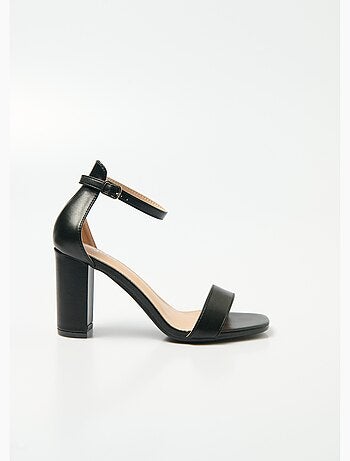 Sandalias de tacón alto con punta cuadrada y tiras - AFIBEL