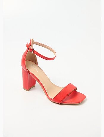 Sandalias de tacón alto con punta cuadrada y tiras - AFIBEL