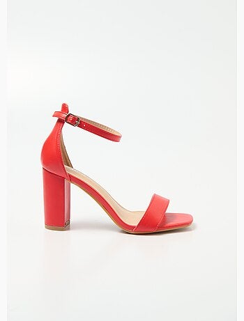 Sandalias de tacón alto con punta cuadrada y tiras - AFIBEL
