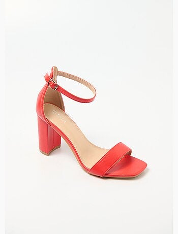 Sandalias de tacón alto con punta cuadrada y tiras - AFIBEL