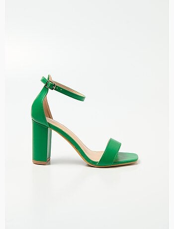 Sandalias de tacón alto con punta cuadrada y tiras - AFIBEL
