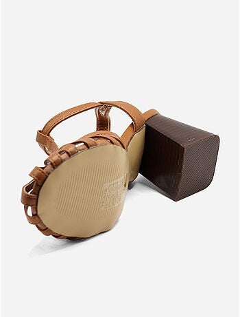Sandalias de tacón con tiras