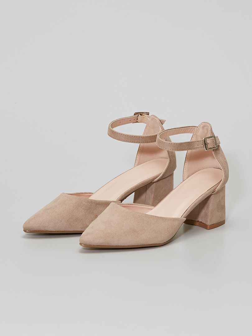 Sandalias de tacón de antelina BEIGE Kiabi 18.00€