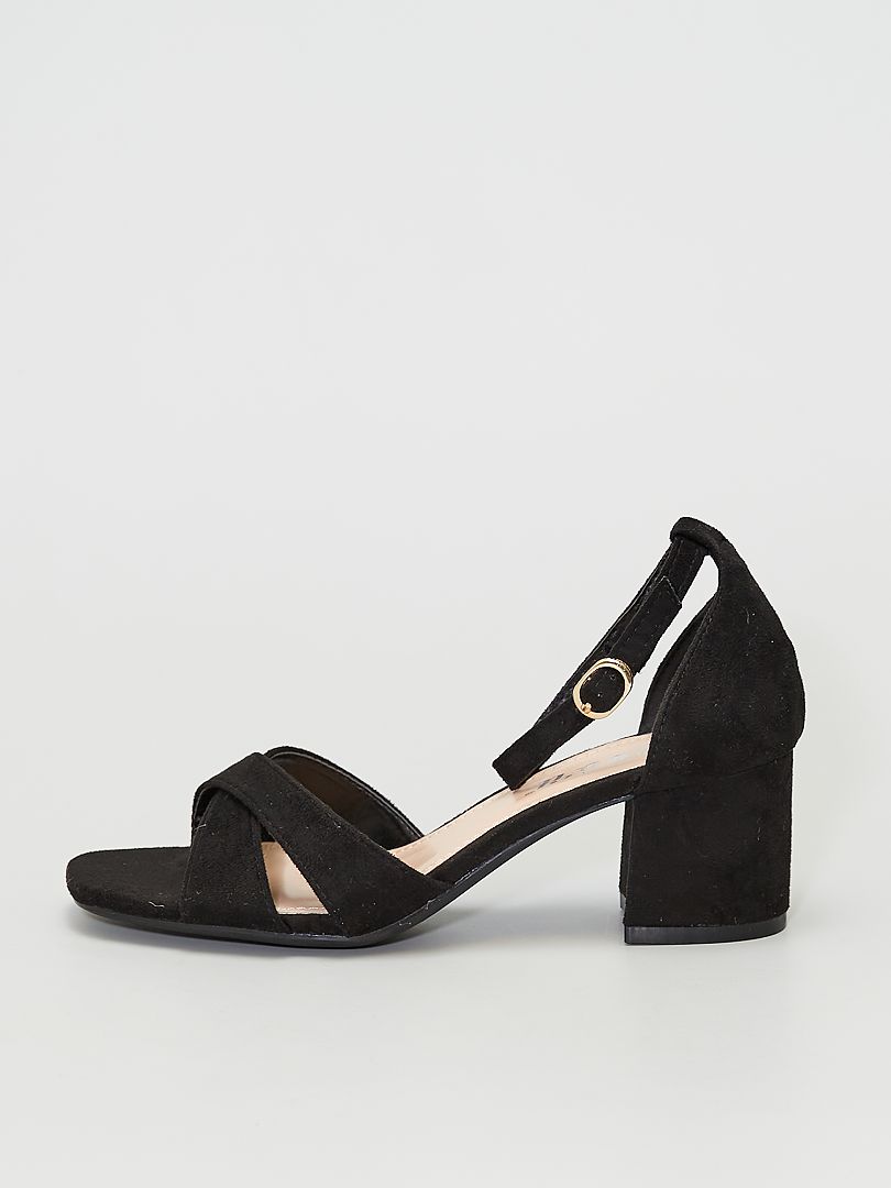 Sandalias de tacón de antelina NEGRO Kiabi 20.00€