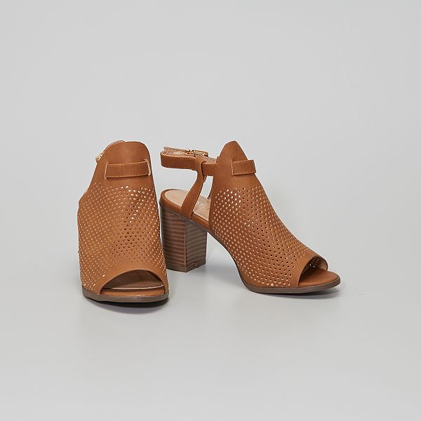 Sandalias de tacón de material sintético Mujer talla 34 a 48 - Kiabi -  24,00€
