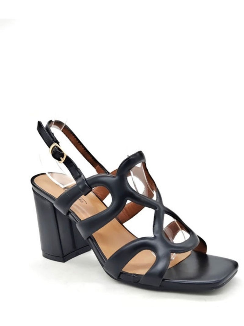 Sandalias de tacón Kebello Negro Negro - Kiabi
