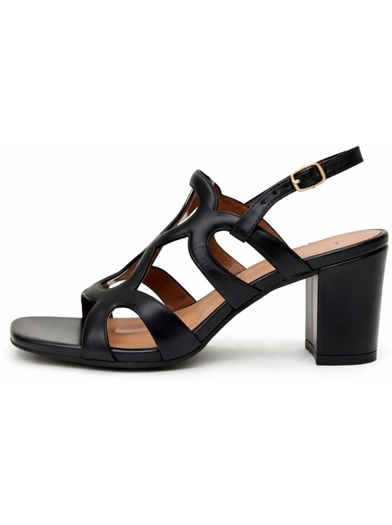 Sandalias de tacón Kebello Negro Negro - Kiabi