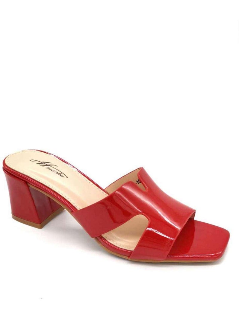 Sandalias de tacón Kebello Rojo - Kiabi