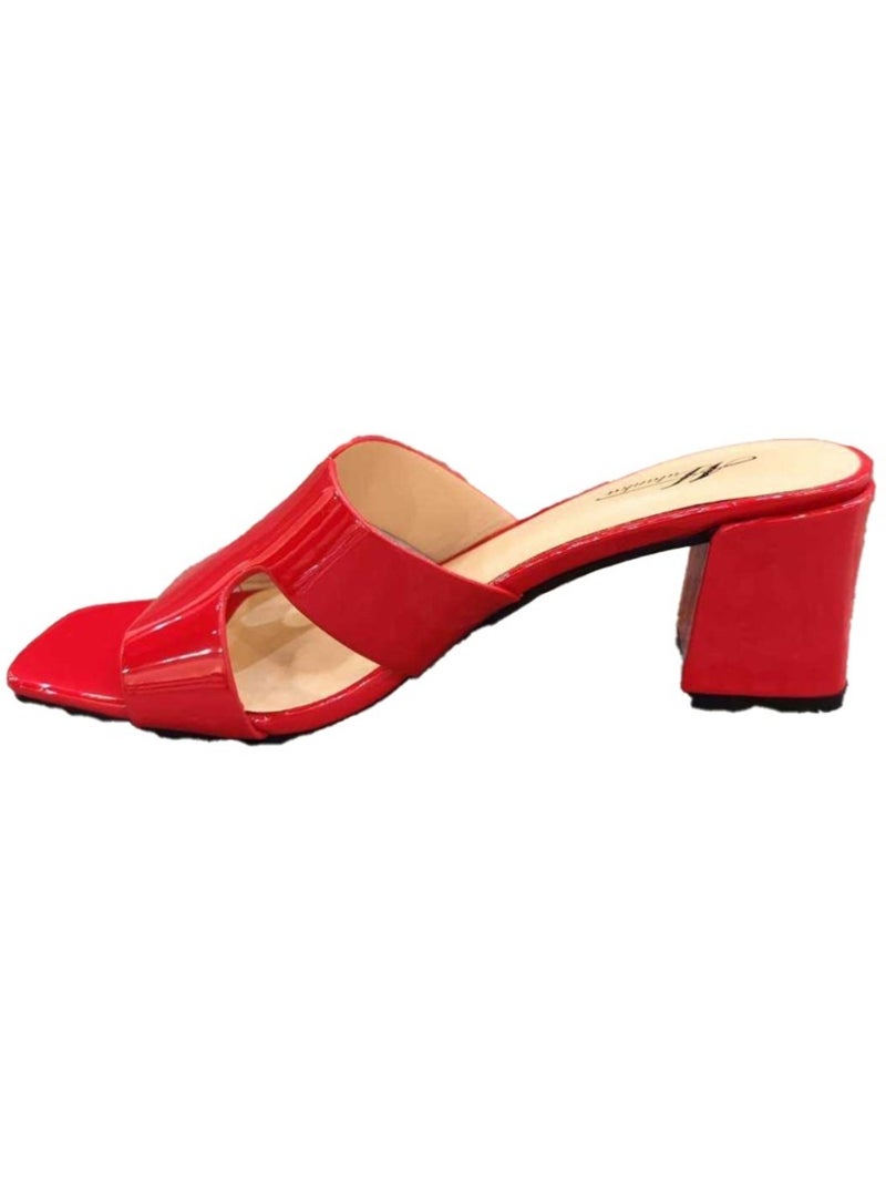 Sandalias de tacón Kebello Rojo - Kiabi