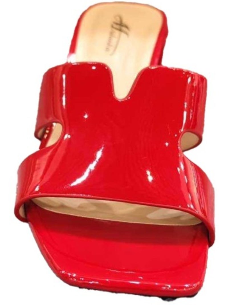 Sandalias de tacón Kebello Rojo - Kiabi