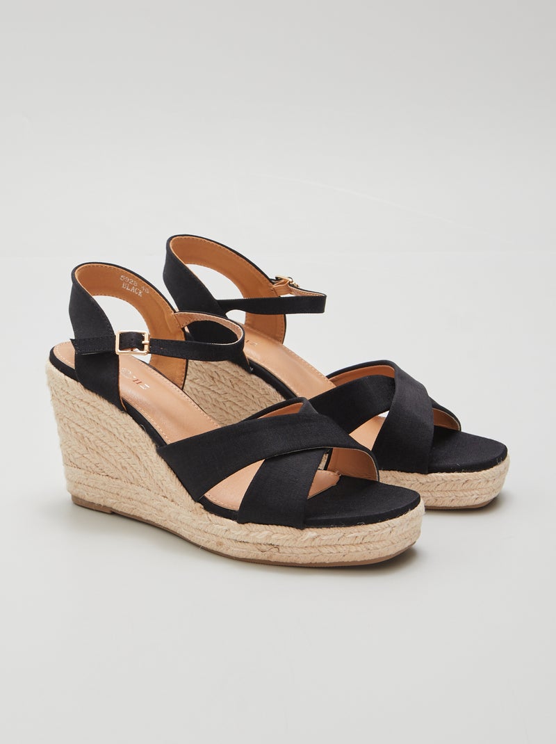 Sandalias de tacón NEGRO - Kiabi