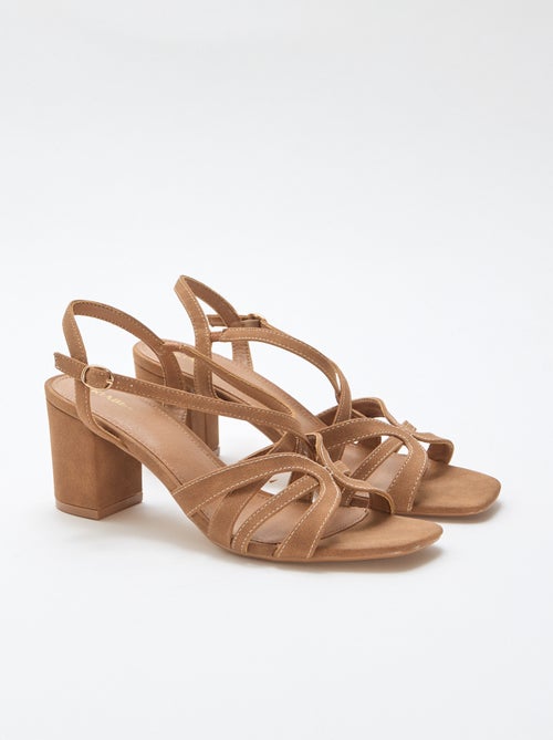 Sandalias de tacón y tiras cruzadas - Kiabi