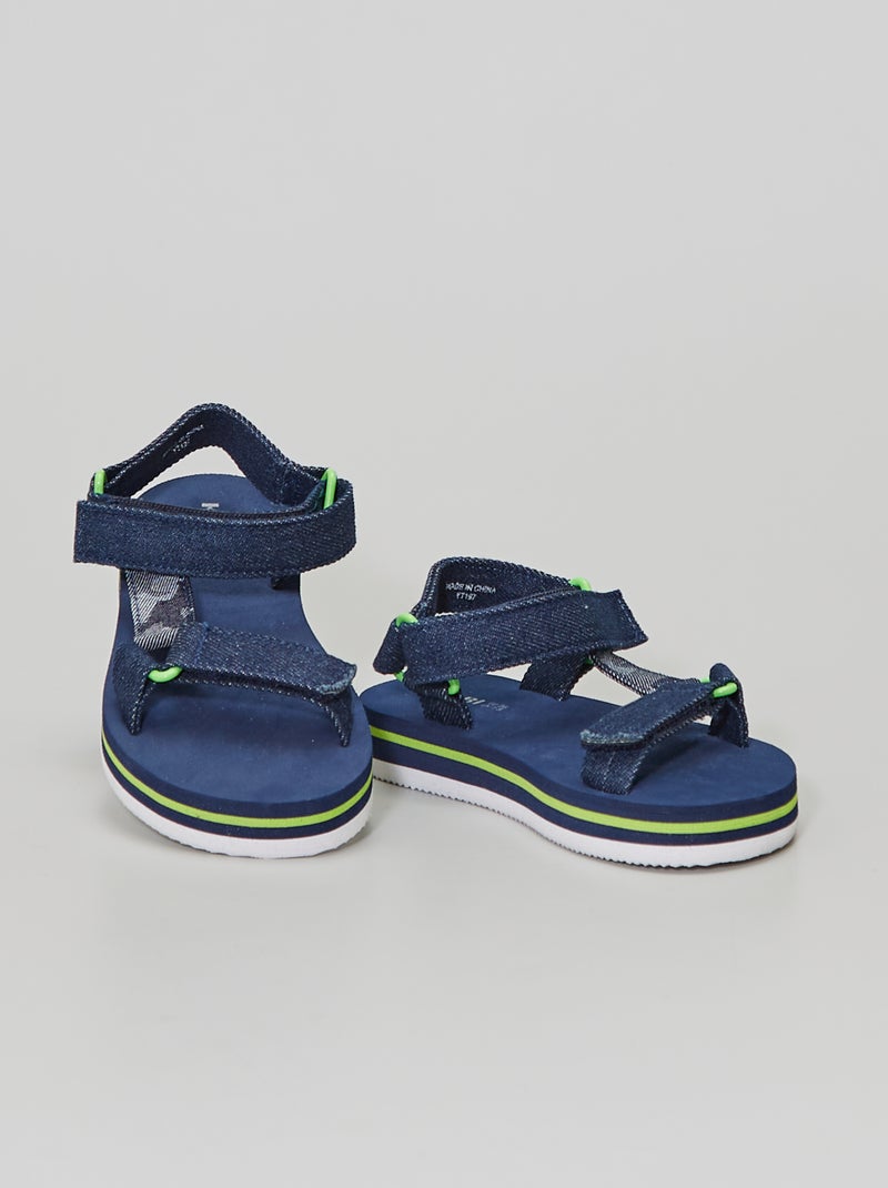 Sandalias de tejido vaquero denim - Kiabi