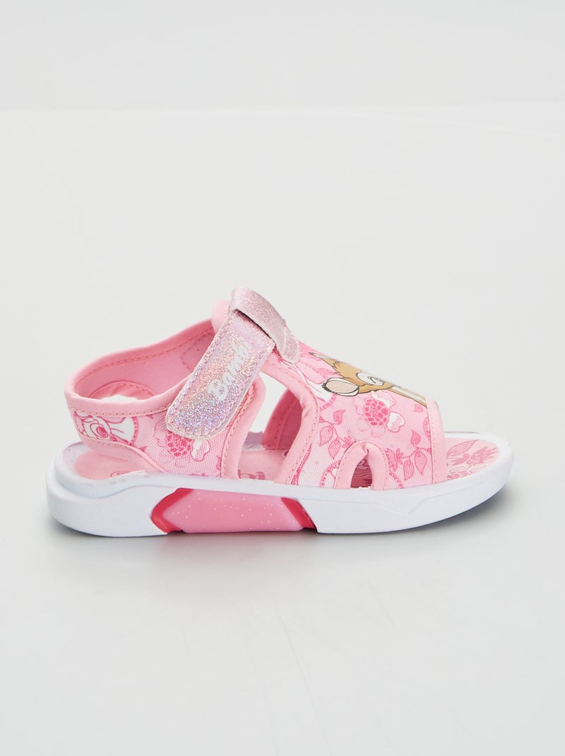 Sandalias de tela 'Bambi' rosa - Kiabi