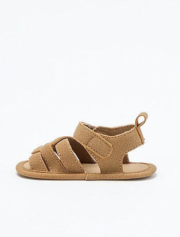 Sandalias de tela con tiras cruzadas