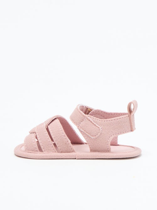 Sandalias de tela con tiras cruzadas - Kiabi