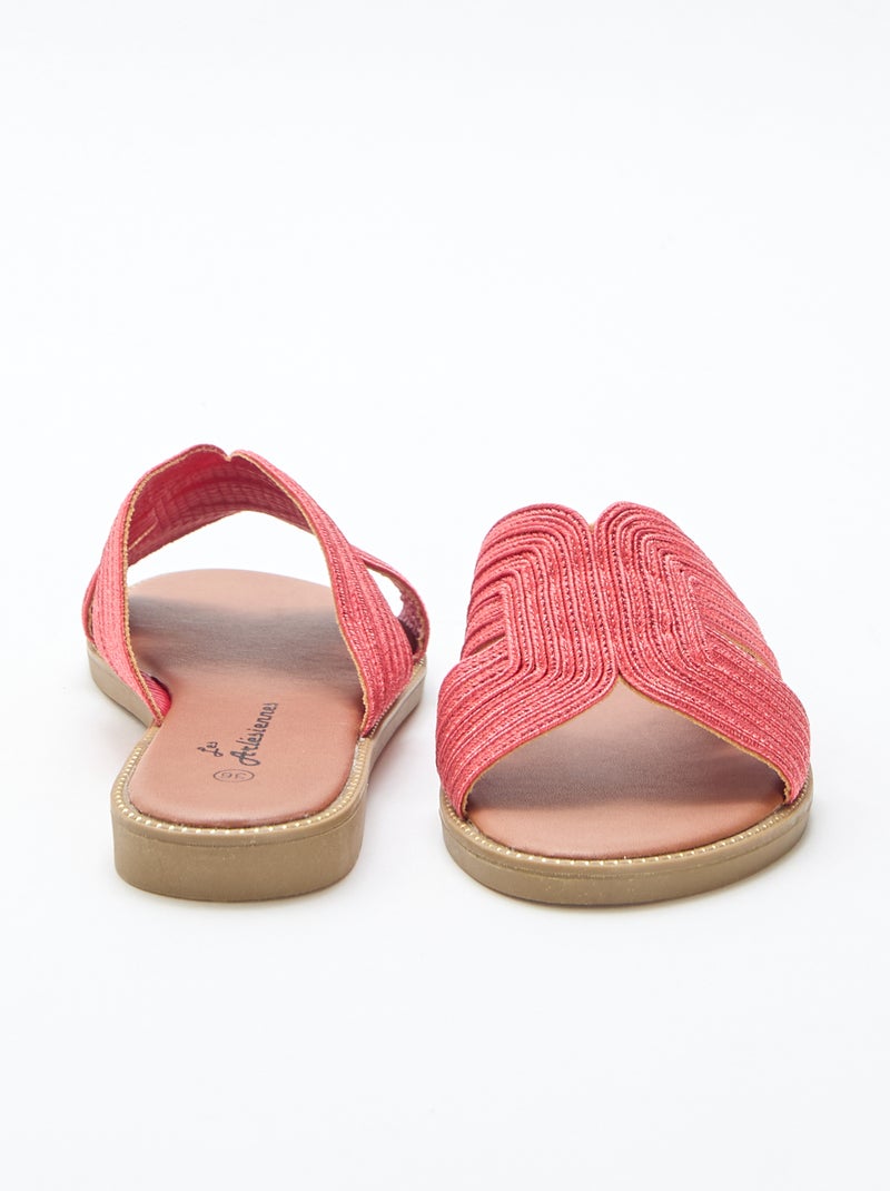 Sandalias de tela Rojo - Kiabi